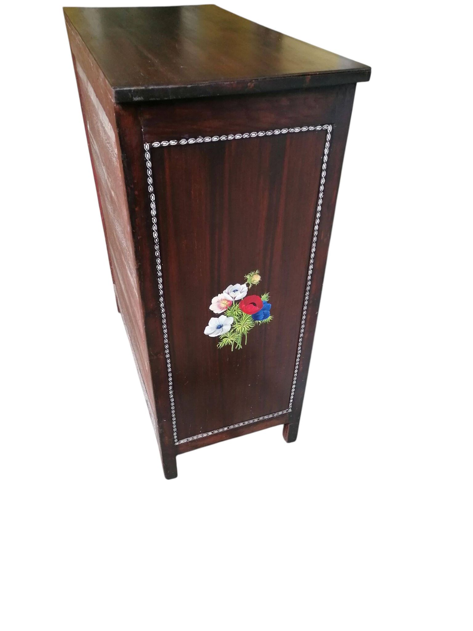Credenza con decorazioni dipinte a mano, anni '50