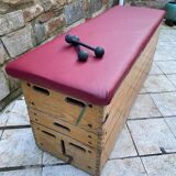 Old gymnastics plinth