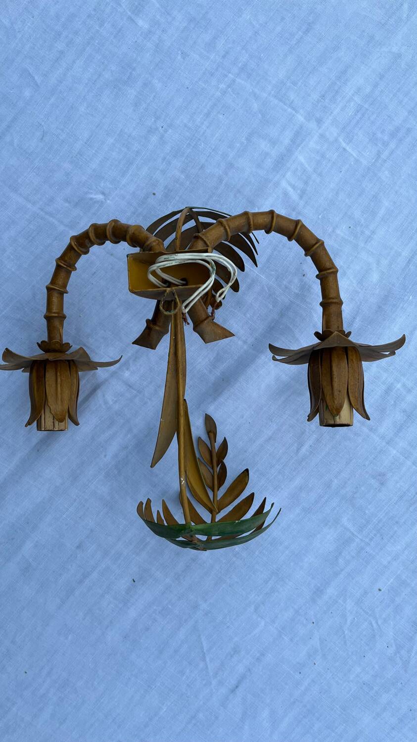 Pair of metal wall lights from the 60s/70s