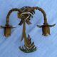 Pair of metal wall lights from the 60s/70s