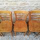 12 refinished bistro chairs