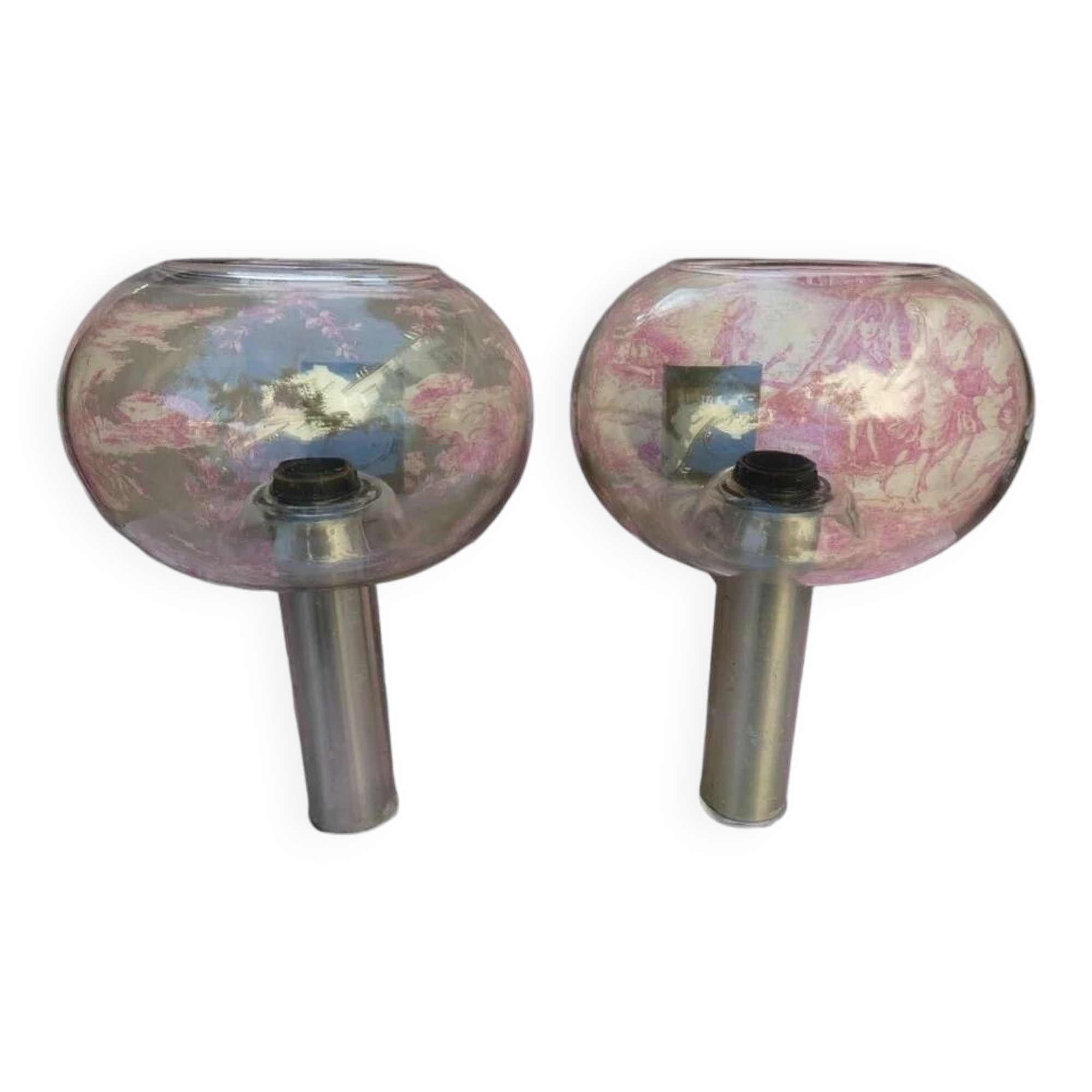 Vintage wall light pair gaetano sciolari guzzini arlus maison charles desi