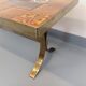 Vintage rectangular coffee table by Roche-Bobois in steel and ceramic.