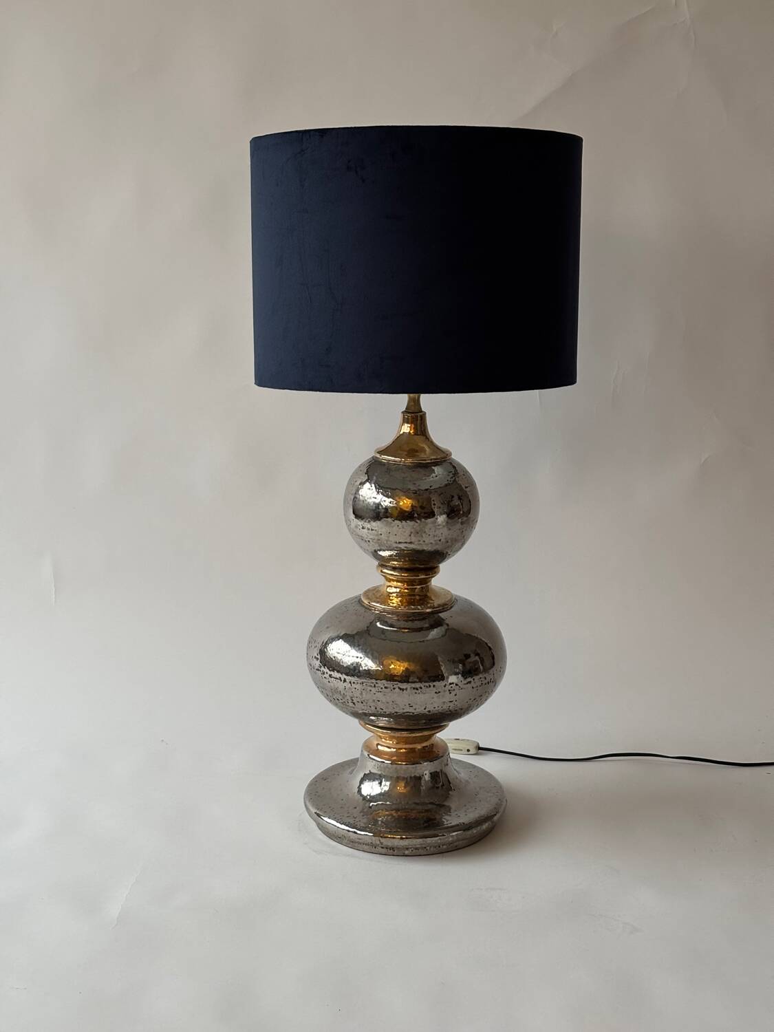 Large glazed ceramic lamp, Italy 1960