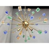 Lustre spoutnik en verre de Murano