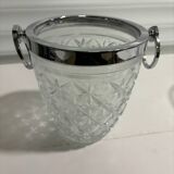 Chiseled glass ice bucket