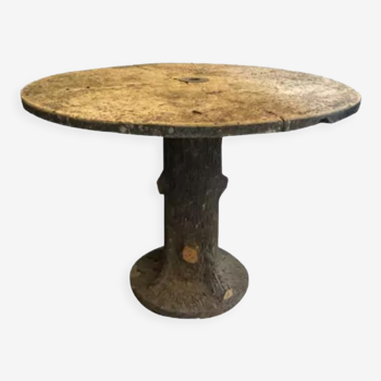 Table de jardin faux bois style Rocaille