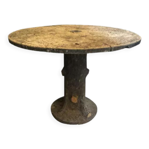 Table de jardin faux bois style