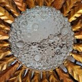 Gilded metal ceiling lamp 60s