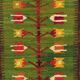 Woolen kelim wall hanging table runner Poland 1970’s