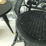 Chaise en rotin peacock