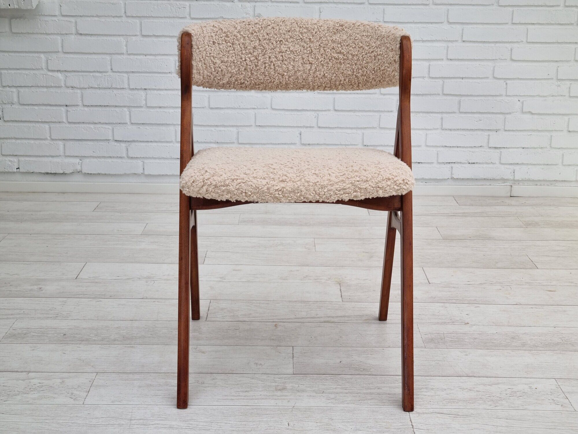 60s, Danish design by Henning Kjærnulf, reupholstered chair, model 71