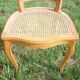 Chaise en bois et cannages vintage