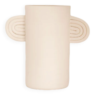 Vase en céramique ambre blanc - oustao