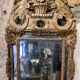 Regency period mirror with a carved and gilded wooden pediment – 18th century