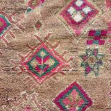 Bohemian Vintage Moroccan Rug from the Boujad region