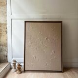 Taupe textured painting