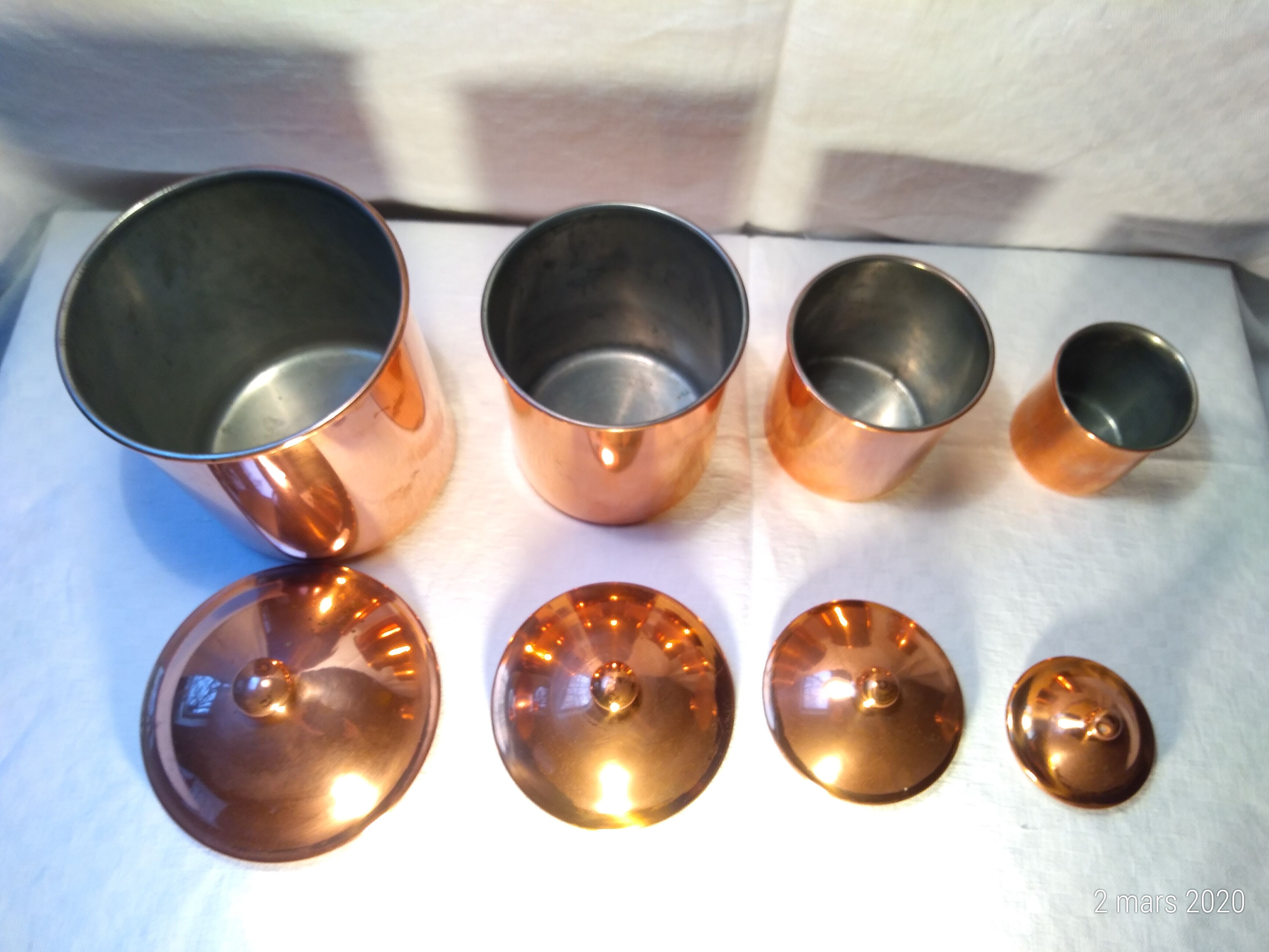 Series 4 copper spice pots