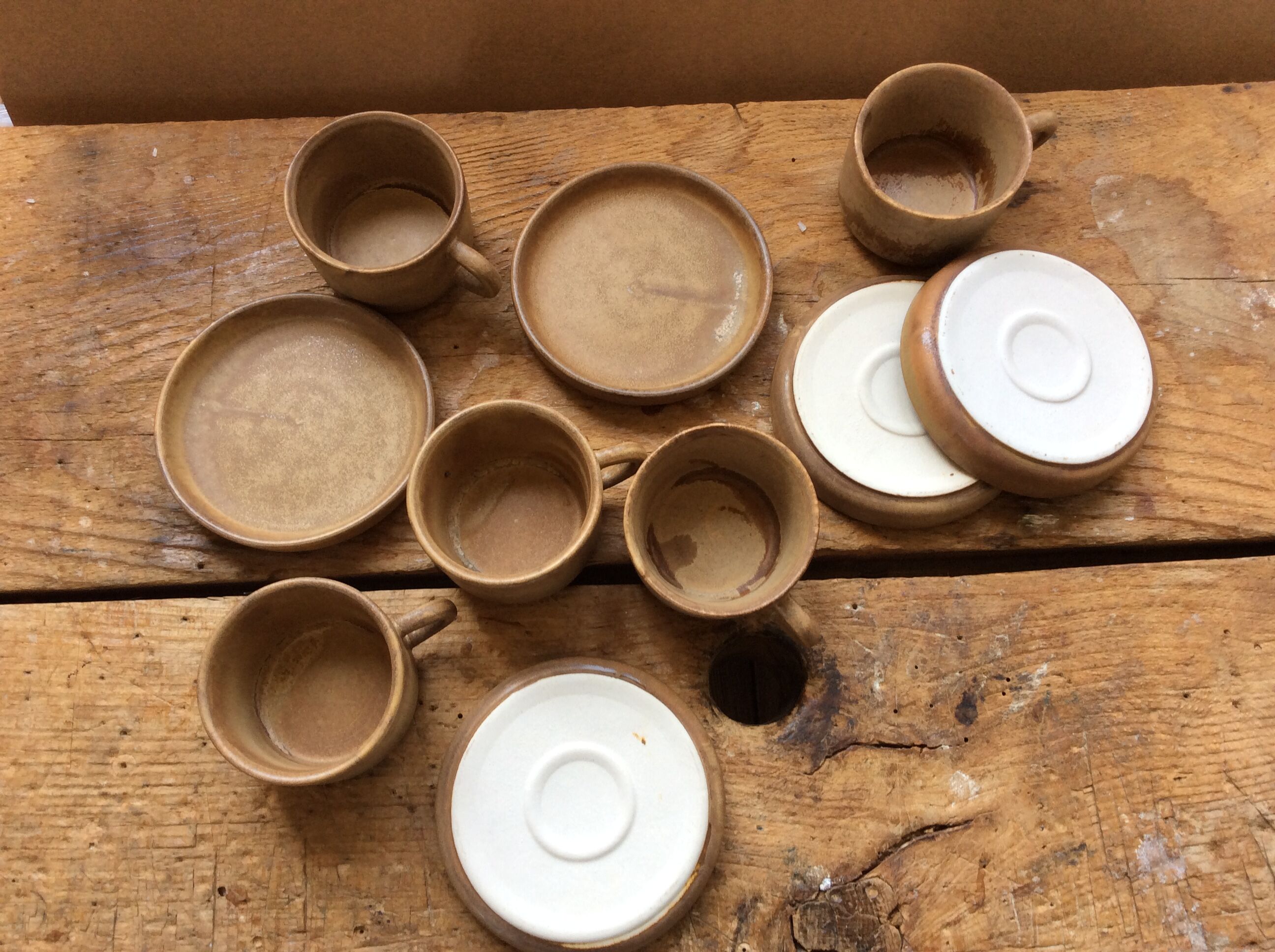 Cups in stoneware vintage