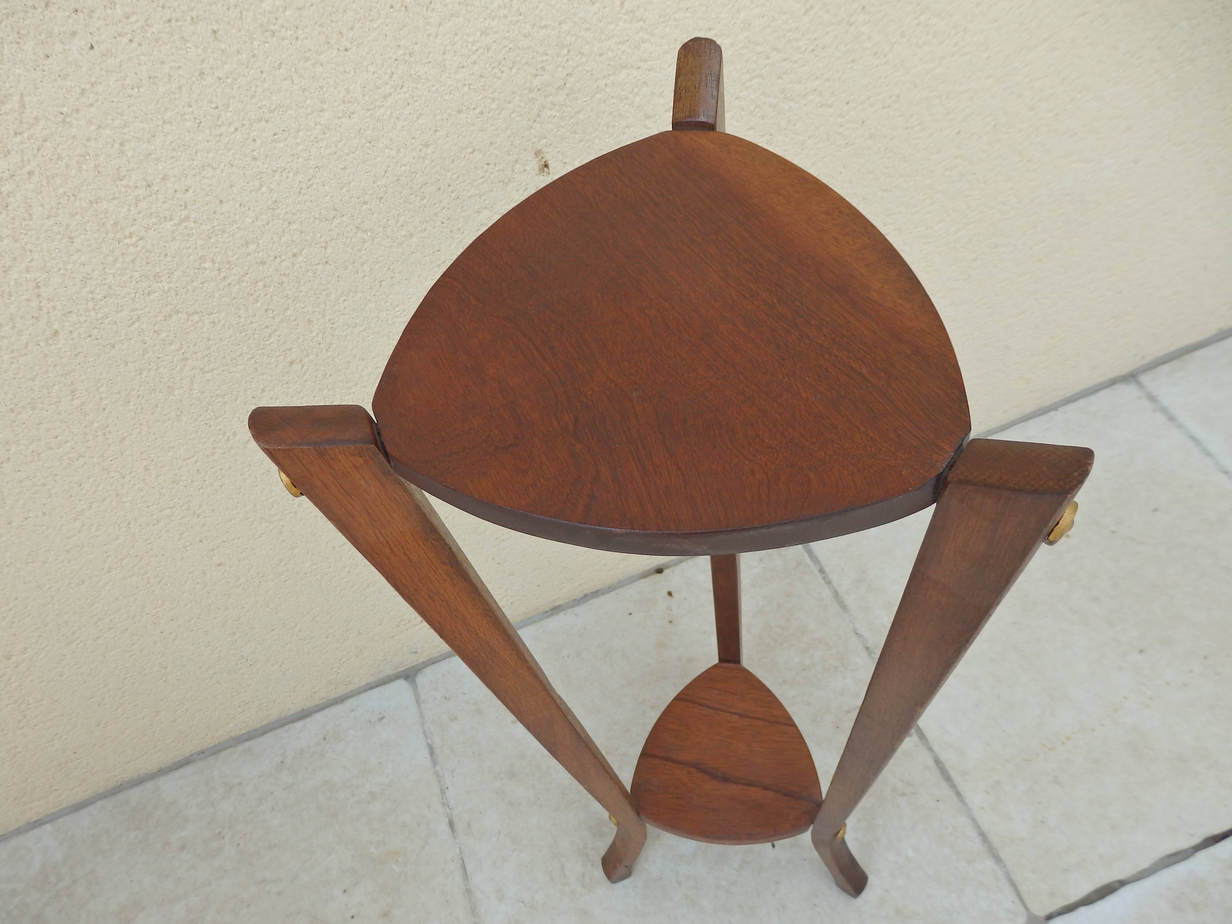 Vintage wooden pedestal table