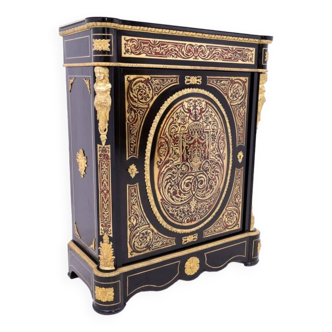 Commode boulle ancienne du milieu du 19ème siècle, France.