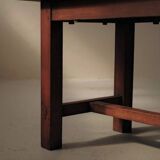 Solid oak farmhouse table, France, around 1950.