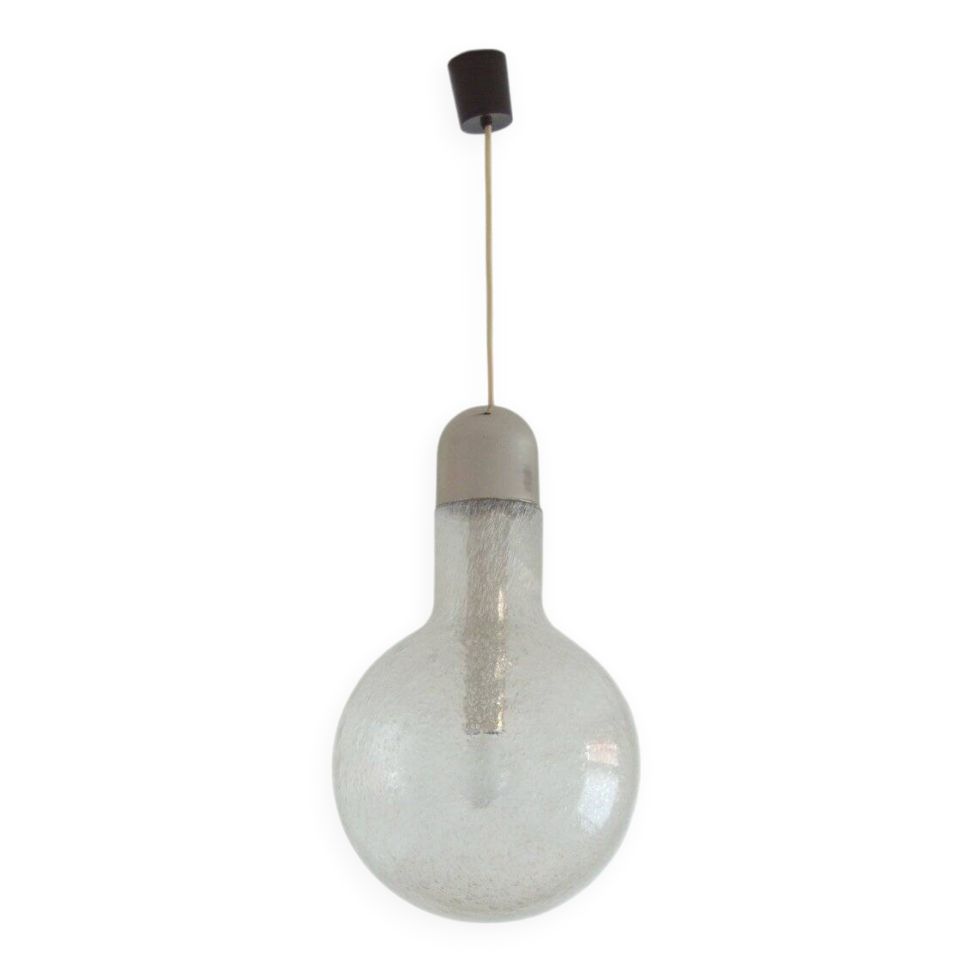Vintage 1970s Peill and Putzler bubble glass pendant light