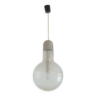 Vintage 1970s Peill and Putzler bubble glass pendant light