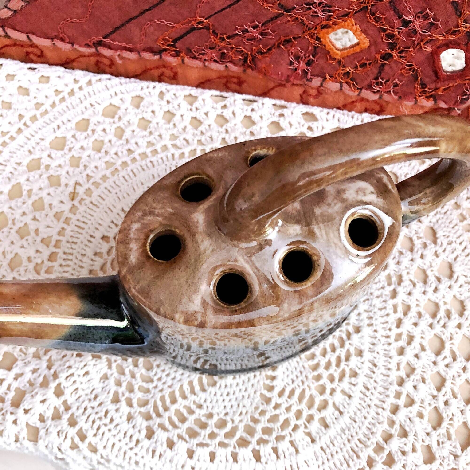 Flower spike vase in the shape of a watering can style Vallauris France