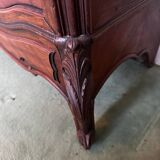 Carved walnut wardrobe – late 19th century Louis XV style