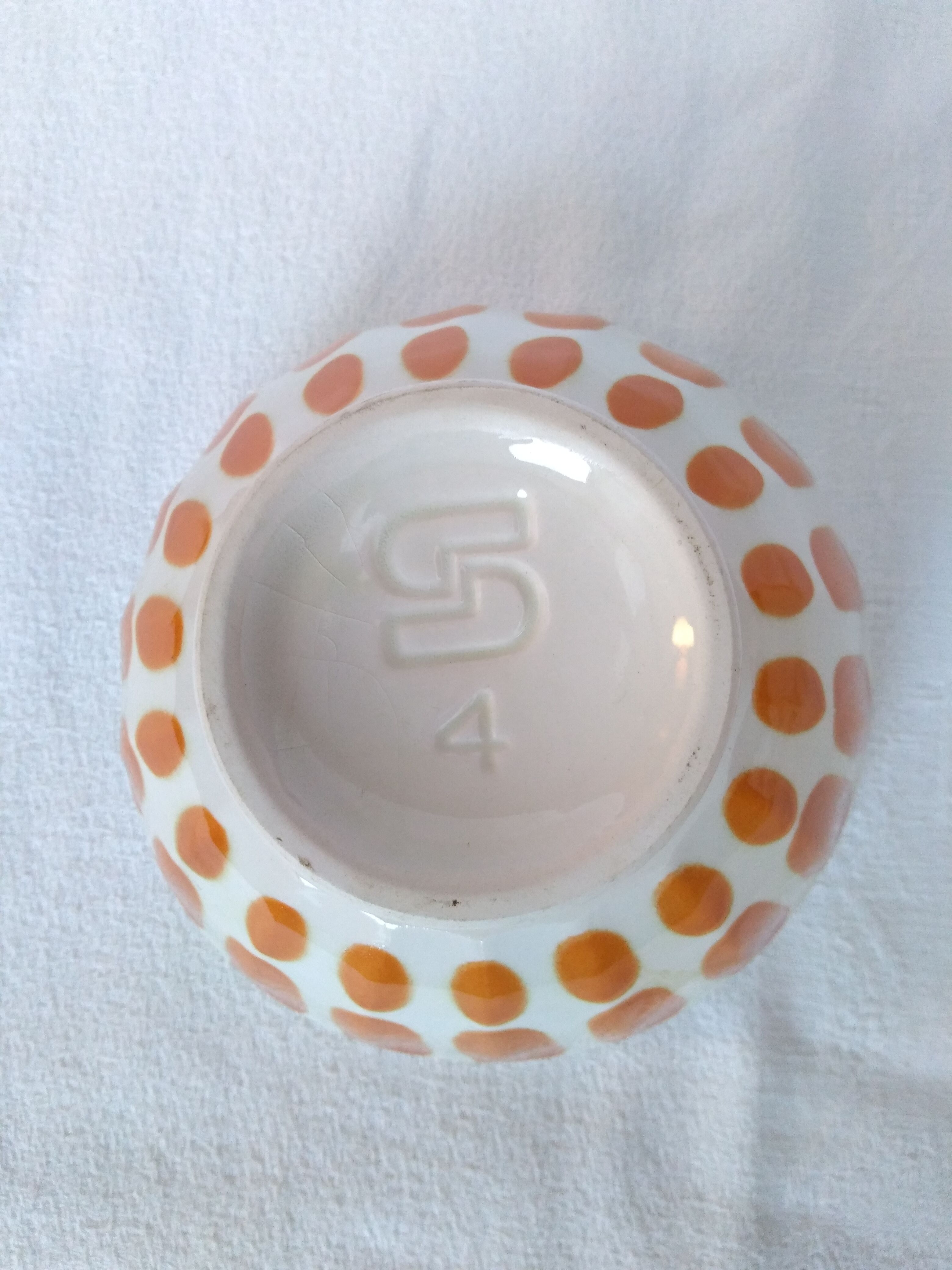 Bol Sarreguemines vintage 70 orange