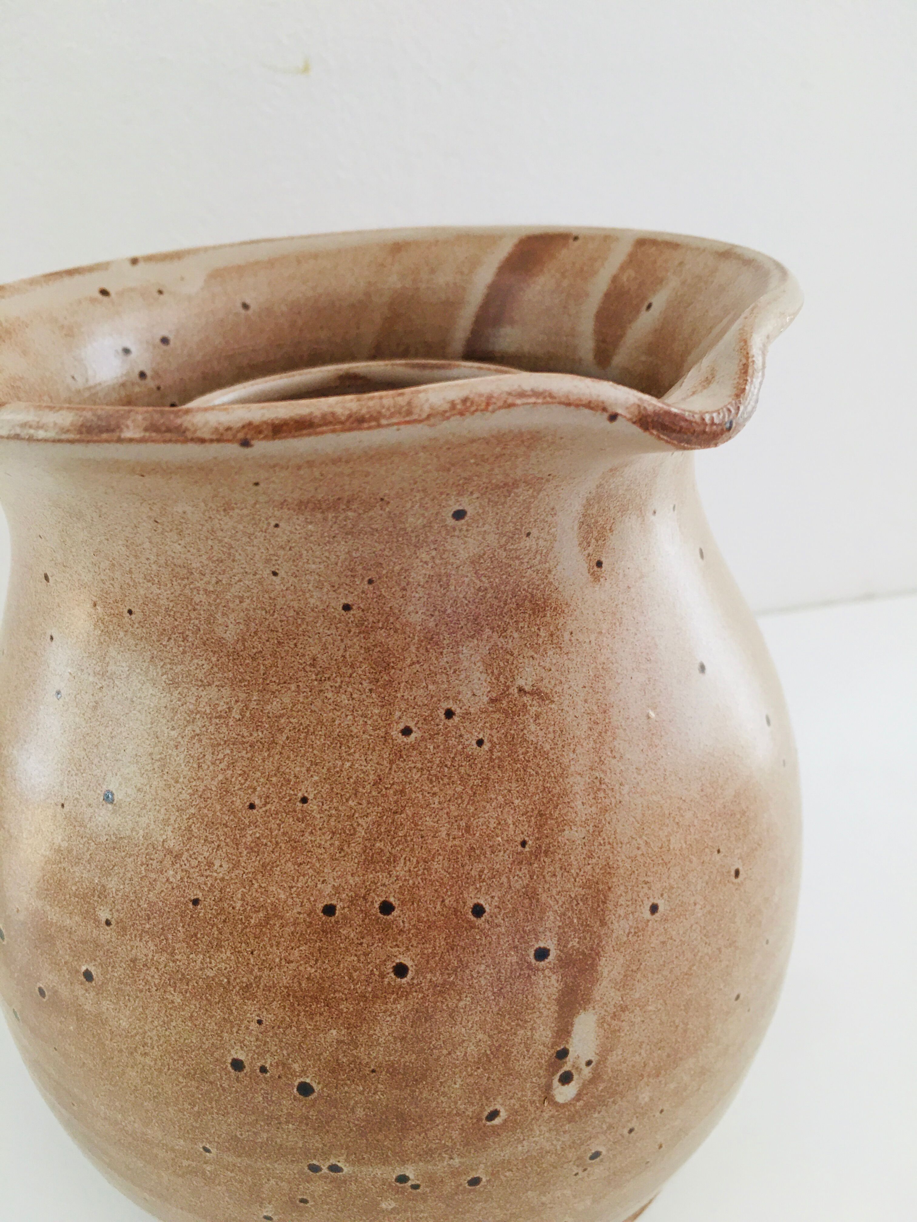 Vintage stoneware pitcher