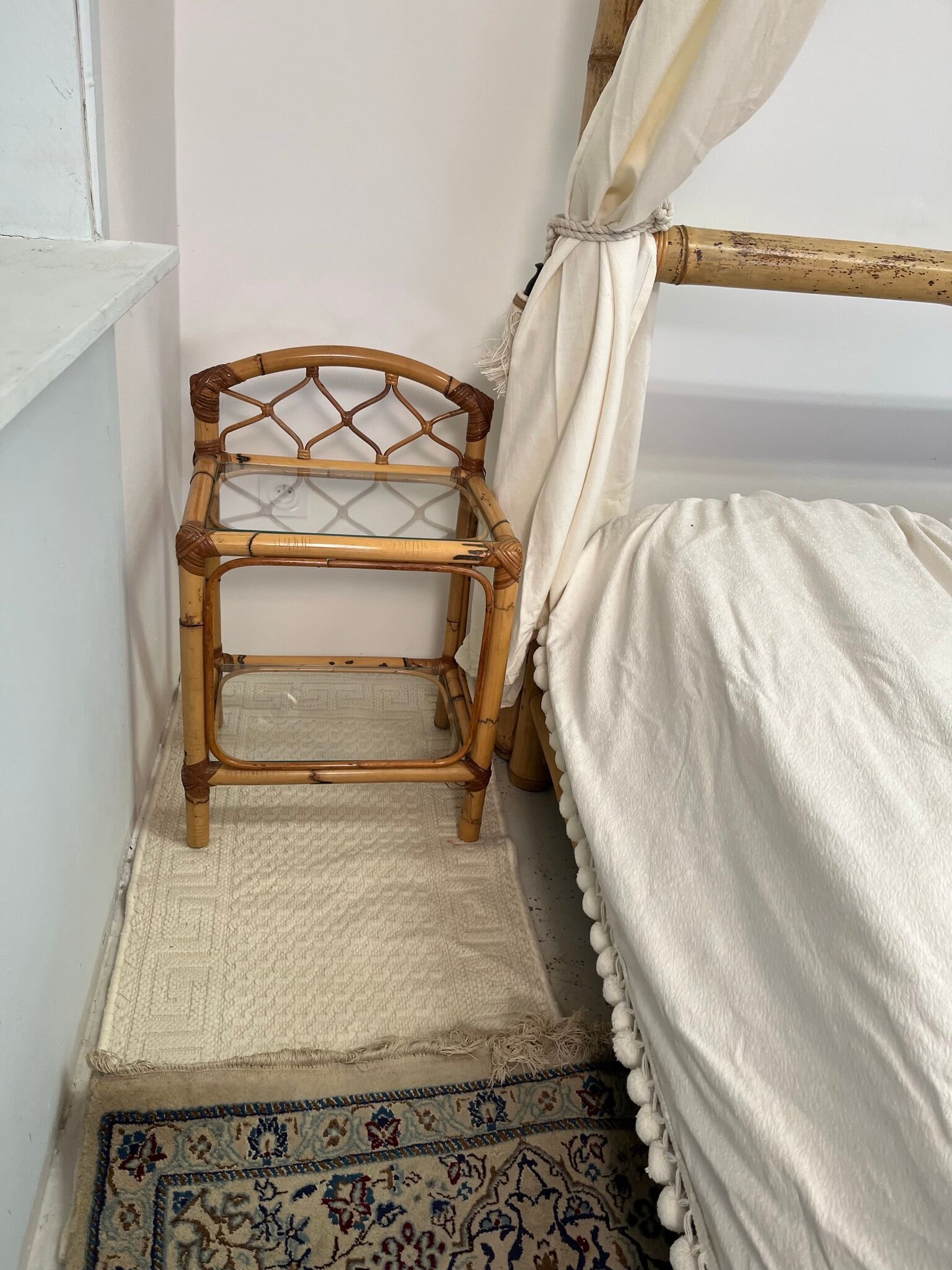 Tabby bamboo canopy bed