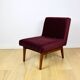 Vintage loft armchair 70s vintage burgundy wine velvet