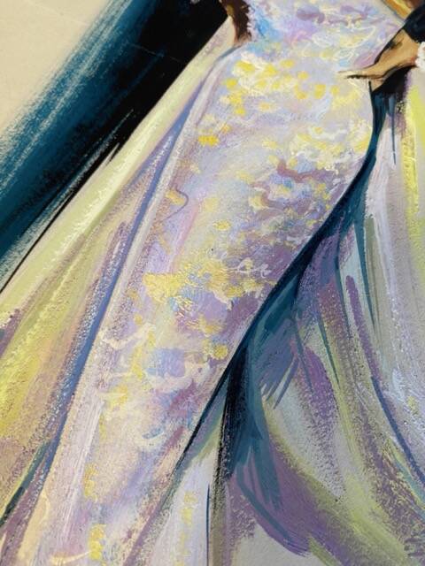 Original gouache of the poster "Paris, My Loves" by Joséphine Baker, 1959 • ART