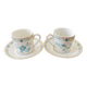 2 tasses à café et sous-tasses Haviland Limoges Nankin