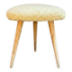 Tabouret vintage pieds compas et moumoute