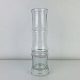 Organic style bamboo glass vase, vintage