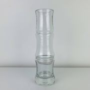 Vase vintage en verre en forme de bambou