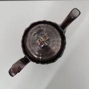 Cafetière en porcelaine métallisée 