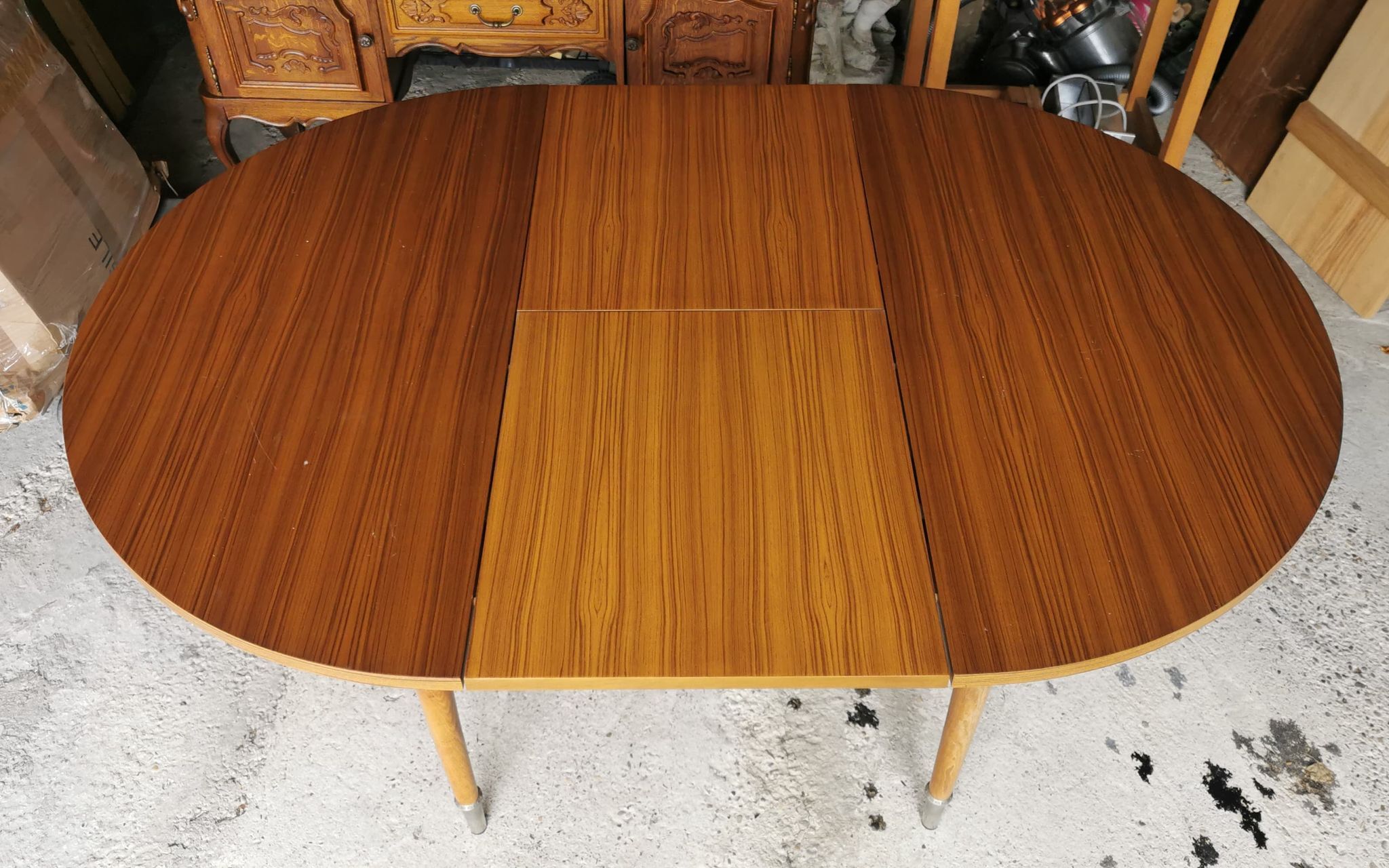 Table with vintage extension cord