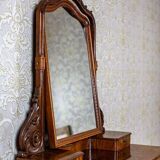Antique Two-Part Dresser with Mirror, 1890s