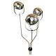 Vintage chromed floor lamp with three adjustable lights spots, Reggiani 1960s
