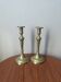 Pair of antique brass candlesticks Scandinavian countryside candlesticks