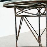 1970's French cast iron outdoor dining table