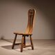 Four Brutalist Dining Chairs by De Puydt | Belgium 1970s