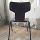 Set de 6 chaises "Marteau" acajou thermomoulé