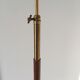Scandinavian floor lamp in teak and brass, 1960