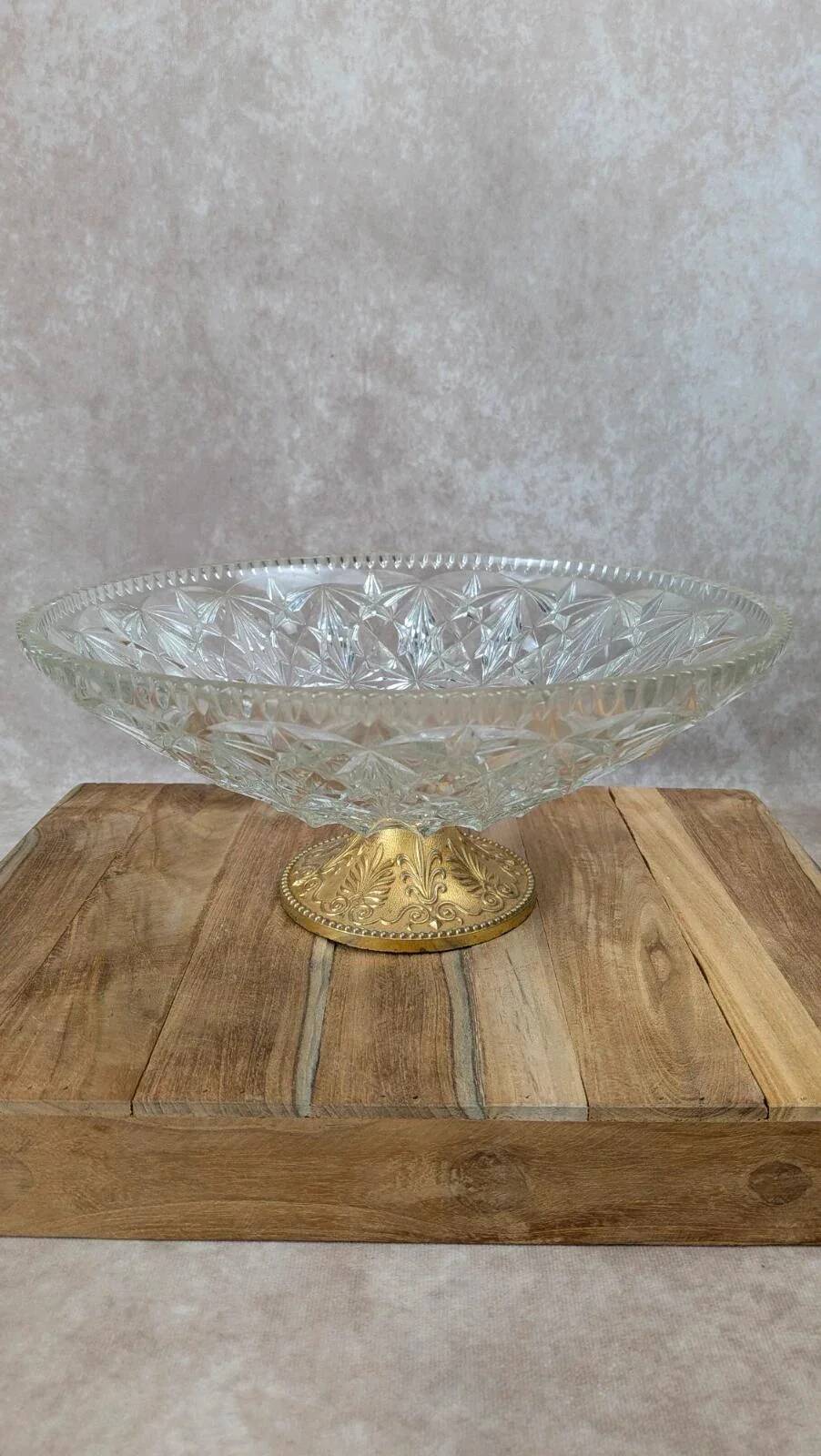 Vintage brass footed bowl