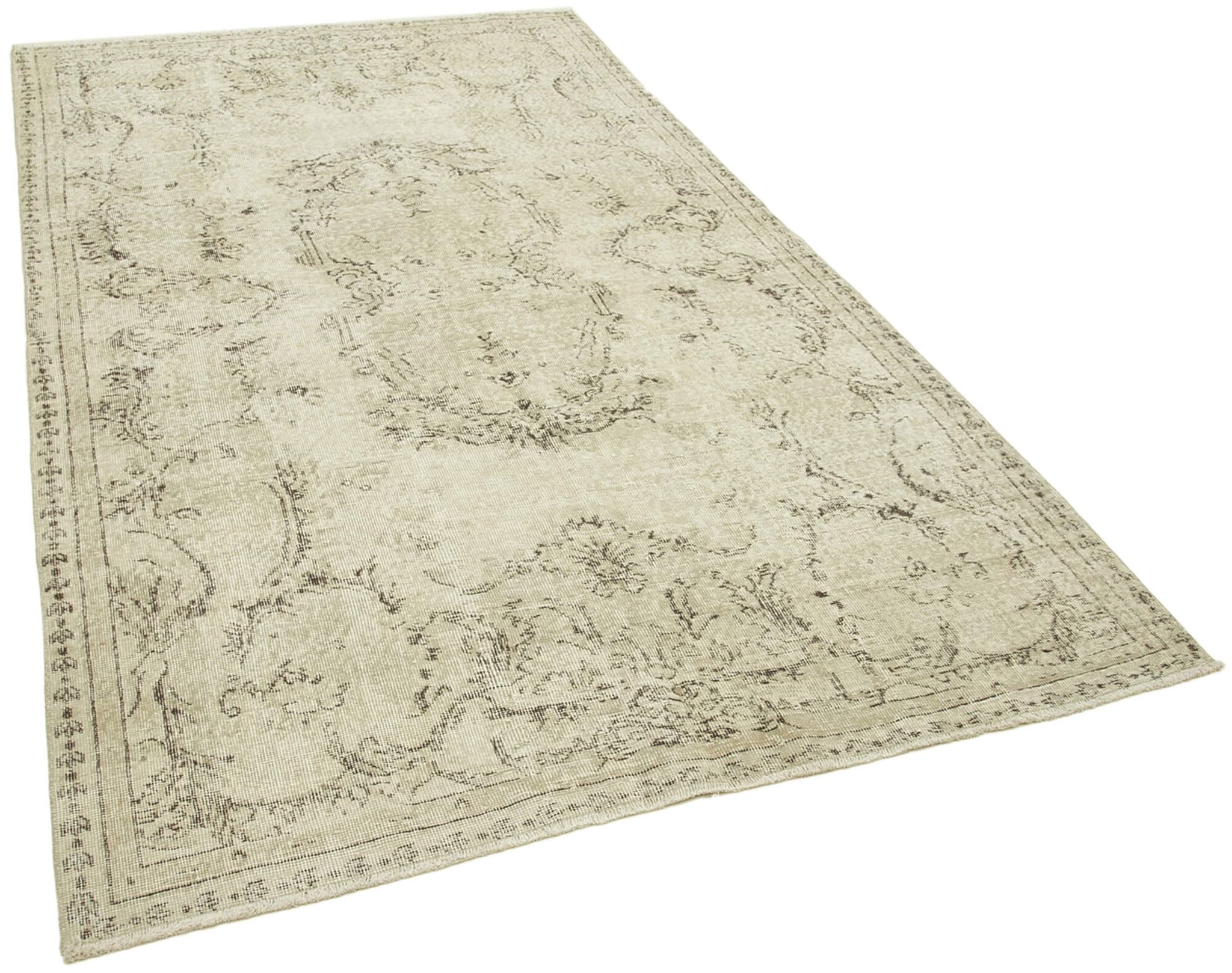 Handwoven Unique Anatolian Beige Carpet 161 cm x 283 cm - 38924